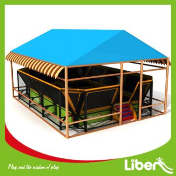 Outdoor trampoline park for kids