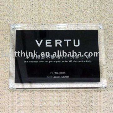 authorization token plastic sign