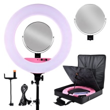 Dimmable Bicolor 3200-5600K 100W Round Film Lighting Equipment - Diva Ring Light with Mirror