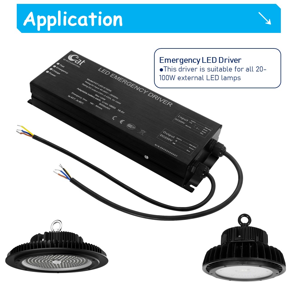 LED emergency power driver for high bay light