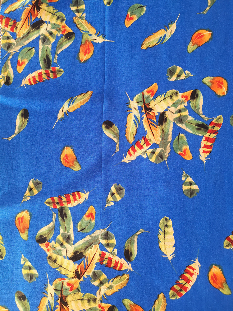 Feather Design Rayon Challis 30S Printing Woven Fabric