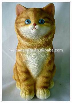 Wholesale handmade cute cat resin cat figurines