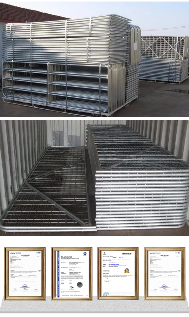 Galvanized Welded Mesh Steel Farm Gate with N brace