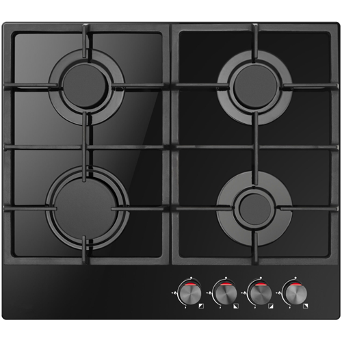 4 Burner Ceramic Hob in Tempered Glass