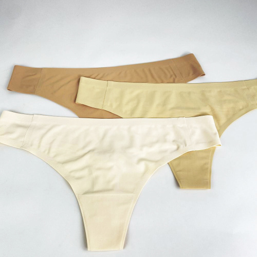 Stretch conforto feminino tanga sem costura