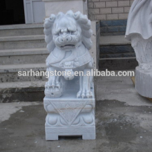 Classic Design Stone Marble Foo Dog Statue chinese lion