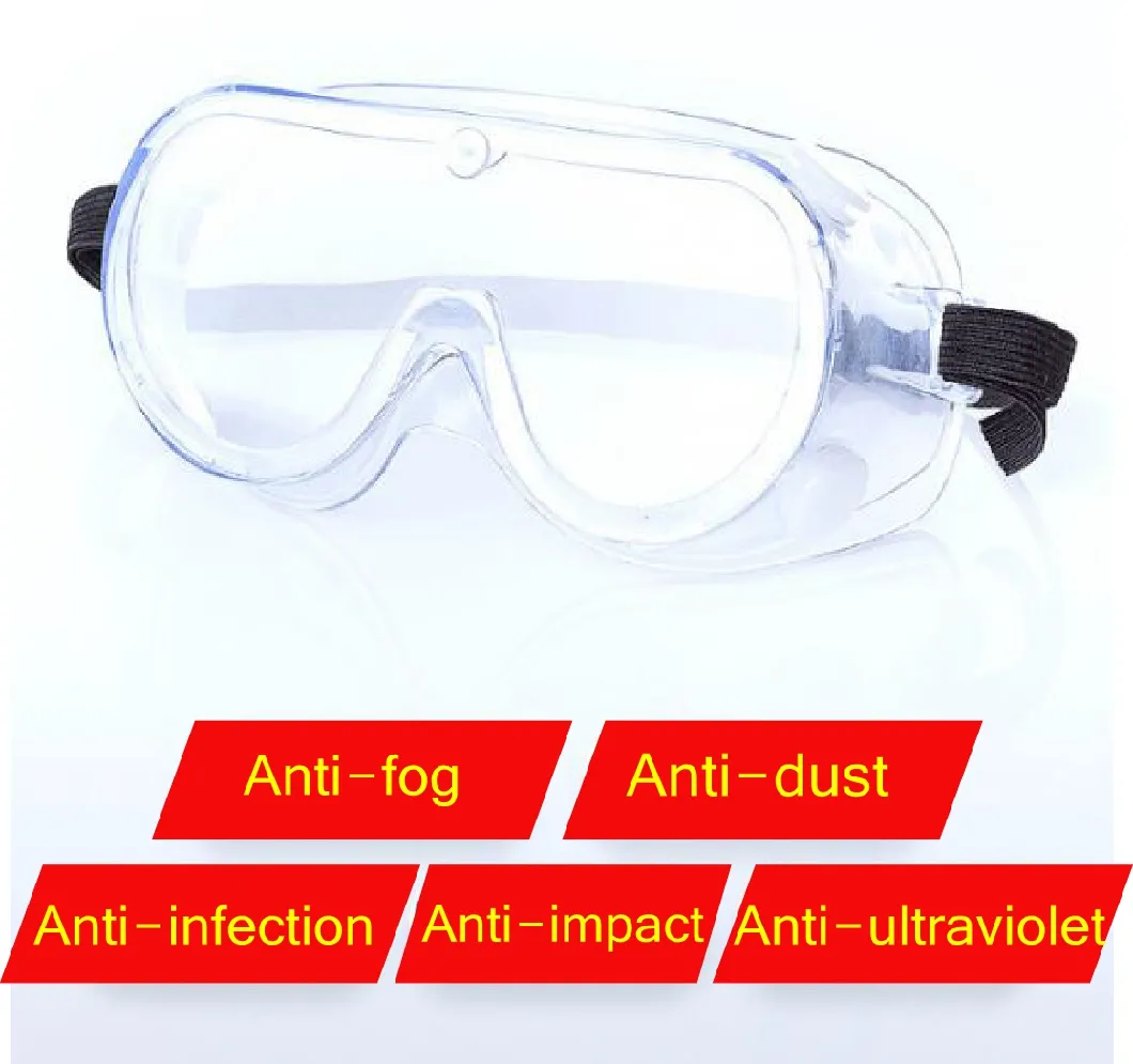 Ant5 Indoor & Outdoor Clear Safety Goggles for Work Ce/FDA Prevent Chemical Splash/Impact Eye Safety Protective Goggle, Supermore Anti-Fog Protective Safet