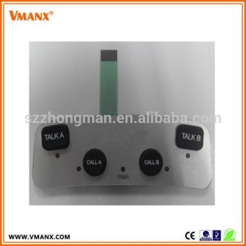 4 buttons silicone membrane keypad with flexible cable