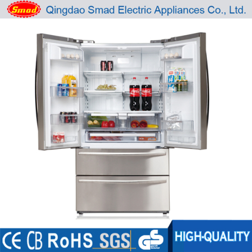 Side by Side Nofrost Refrigerator with Icemaker, Water Dispenser and Mini Bar