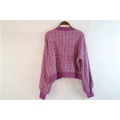 Senhoras Cardigan Purple Knit Wholesale