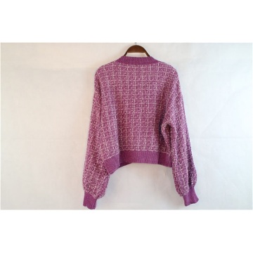 Mesdames Purple Treen Cardigan Wholesale