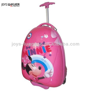 egg shape minnie kids trolley hard case luggage with two spinner wheels