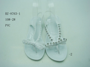 summer PVC ladies shoes fashion Jelly PVC slipper for adults