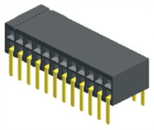 1.27mm Female Header Dual Side Insert Angle H:3.45