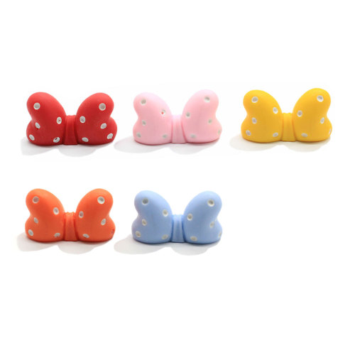 Kawaii 3D Bow Flat Back Resin Bowknot Cabochons DIY Girls Hair Clip Accessories Embellishments For Scrapbooking Decoration Craft