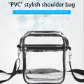 single shoulder pvc women's bag, girls shoulder long strip bag, Summer Detachable Women Transparent PVC Handbag Shoulder Bag