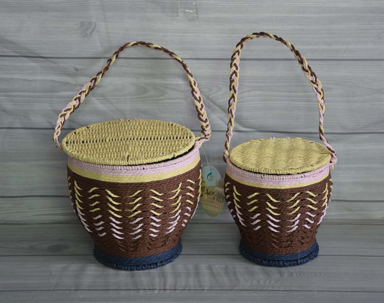 cesta de cuerda de papel paper rope basket