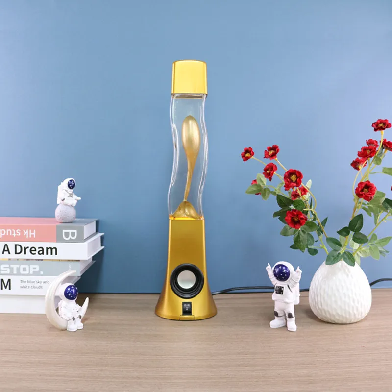 High-Quality Bedroom Speaker with Colorful Lava Lamp and Light