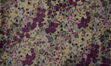 KS. spun velvet small flower print fabric