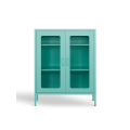 Freestanding Metal Storage Cabinets with Shelves and Doors