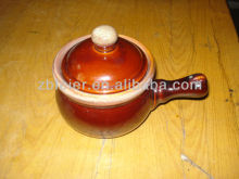 ceramic soup crock with handle