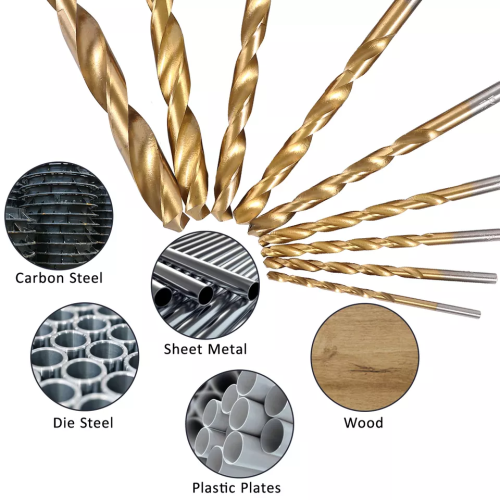 शीर्ष उत्पाद ड्रिल बिट सेट 29pcs 1/16 &quot;-1/2&quot; धातु और लकड़ी के लिए टाइटेनियम ट्विस्ट ड्रिल बिट्स