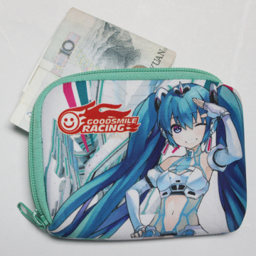 Neoprene Cartoon Pattern Money Bags With Zipper
