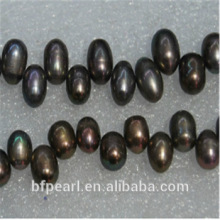 Raindrop Shaped 8-9mm Black Loose Pearls Wholesale Beads Jewelry