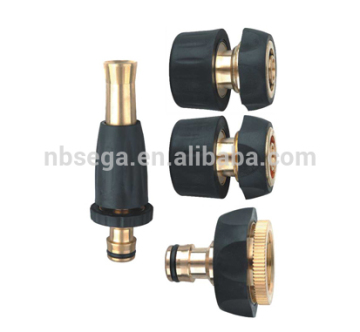 1/2" brass garden watering hose fitting set brass mist nozzle