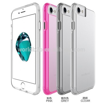 2 in1 High Transparency Clear TPU+PC Case for iPhone 7