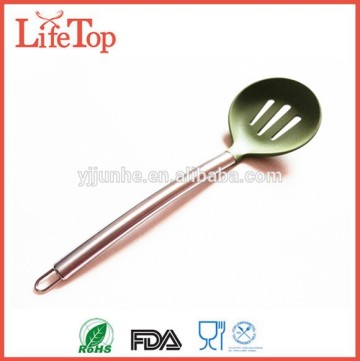 Kitchen Cooking Utensil Silicone Ladle Slotted Skimmer Spoon