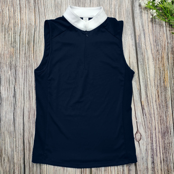 Sleeveless Women Equestrian Show Shirts Base Layer