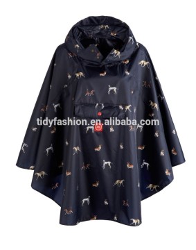 All Over Printing Handmade Ruffled Women Poncho