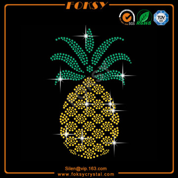 Pineapple fruit rhinestone hotfix transfers