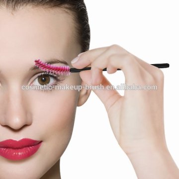Pink Disposable Curved Mascara Brush