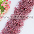 Purple Like Sweetened Bean Paste Faux Pearl Garland With 3+8MM Beads