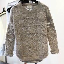 Ladies Acrylic/Nylon/Mohair Kintted Fashion Sweater