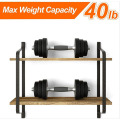 Wood Iron Rack Wall Mountable Rack Shelf