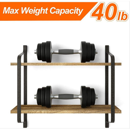 Wood Iron Rack Wall Mountable Rack Shelf