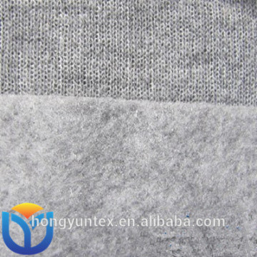 100% polyester knitted melange single fleece garments fabric