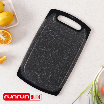 Grooved Black Marble Cutting Board