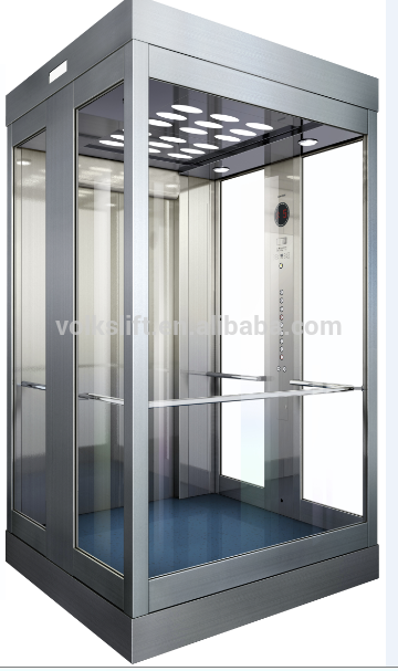 Volkslift Full Glass Square Panorama Elevator Lift Sino-Germany Joint Venture