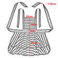 100% cotton black and white striped apron