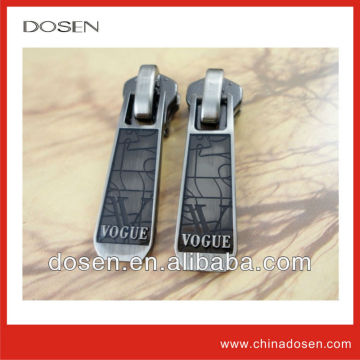 custom /branded designer metal zipper pull for bag accessory