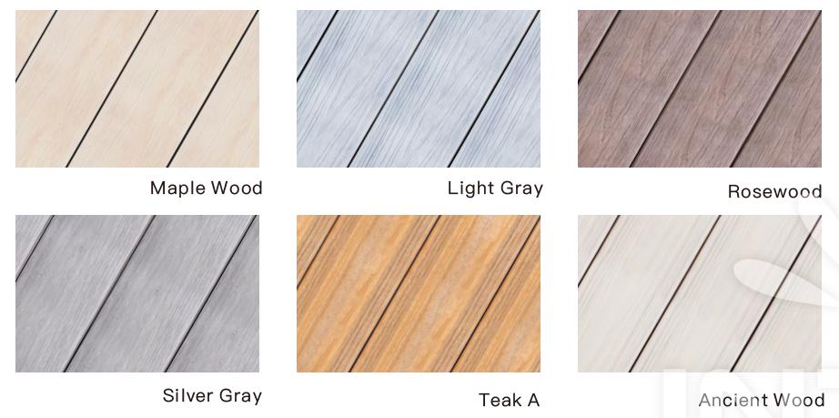 Intco New Arrival Waterproof Wood Plastic Composite Embossed Outdoor 3D WPC Hollow Decking