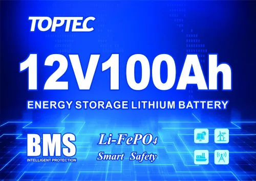 Batterie 12V Lifepo4 100h pour RV Solar Marine