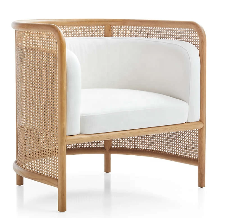Modern Ottoman Chair Fields Cane Back White Chair Bedroom Living Room Chair Modern Ottoman Chair Fields Cane Back White Chair Bedroom Living Room Chair
