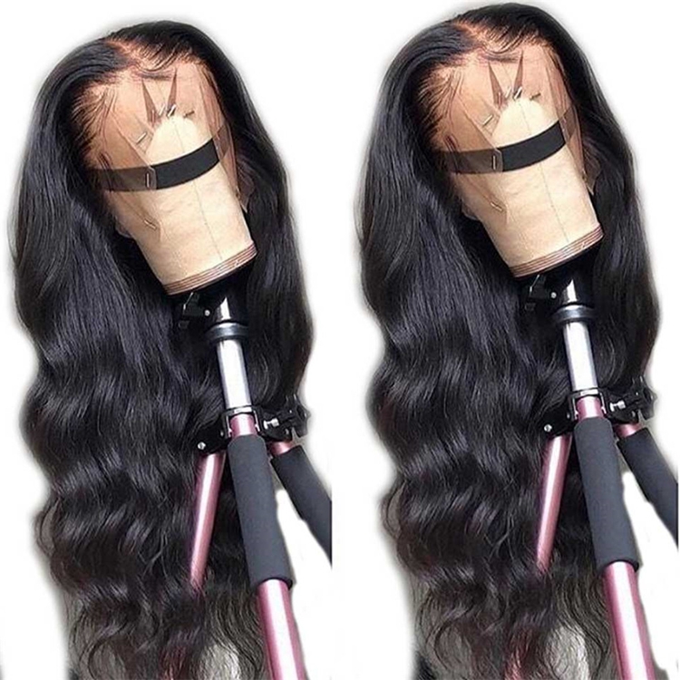 Glueless 150% Density 26Inch Water Wave Brazilian Virgin Lace Front Wig Natural Preplucked Hairline Lace Frontal Wigs Baby Hair