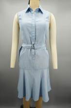 ladies belted shirt dress