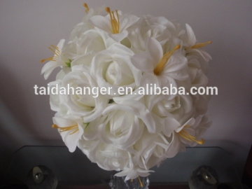 3 Layer Rose And Lilium Flower Motif ball-flower